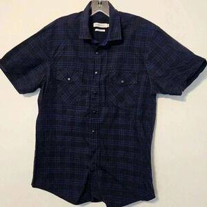 ARTURO CALLE Short Sleeve Snap Down Shirt Size Medium Slim Fit EUC